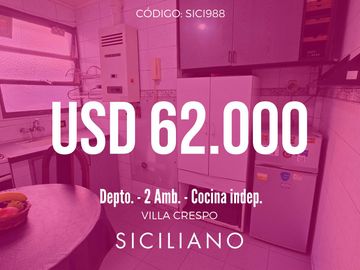 Departamento en Villa Crespo