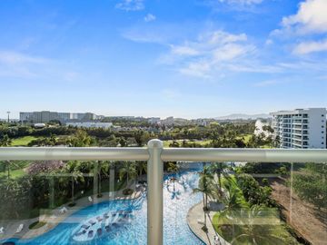 Departamento de lujo en Vidanta Nuevo Vallarta – Seibal, vista al campo de golf