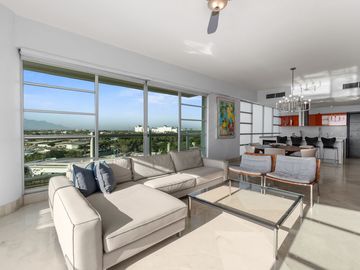 Departamento de lujo en Vidanta Nuevo Vallarta – Seibal, vista al campo de golf