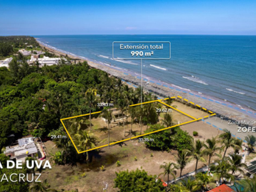 TERRENO A LA VENTA FRENTE AL MAR EN MATA DE UVA