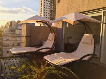 Venta Depto 2 amb amoblado terraza en Balvanera