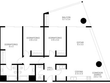 VENTA Torre Beruti 4600 - 4 amb - 114 - piso alto -  1 coch, vista  - Palermo