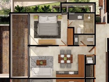 Departamento en Venta en Montes de Amé, Mérida Yucatán