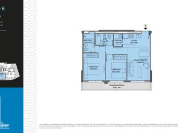 Venta Departamento 3 ambientes  2 baños , Balcones - Tigre