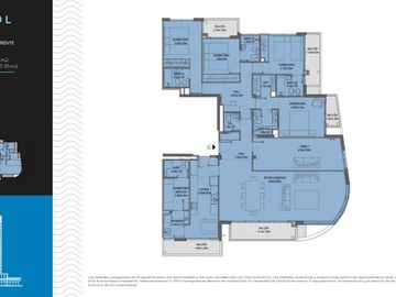 Venta Departamento 3 ambientes  2 baños , Balcones - Tigre