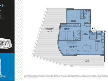 Venta Departamento 3 ambientes  2 baños , Balcones - Tigre