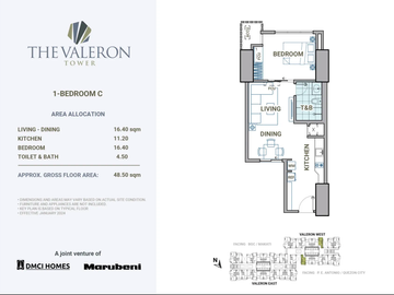 Combine units 131sqm Valeron Tower DMCI Marubeni in Pasig Near BGC,Ortigas CBD