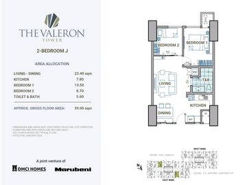 Combine units 131sqm Valeron Tower DMCI Marubeni in Pasig Near BGC,Ortigas CBD