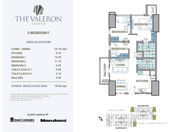 Combine units 131sqm Valeron Tower DMCI Marubeni in Pasig Near BGC,Ortigas CBD