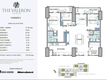 Combine units 131sqm Valeron Tower DMCI Marubeni in Pasig Near BGC,Ortigas CBD