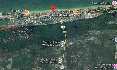 TERRENO EN VENTA FRENTE AL MAR  TELCHAC PUERTO CENTRO