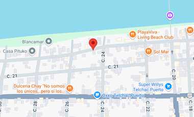 TERRENO EN VENTA FRENTE AL MAR  TELCHAC PUERTO CENTRO