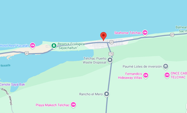 TERRENO EN VENTA FRENTE AL MAR  TELCHAC PUERTO CENTRO