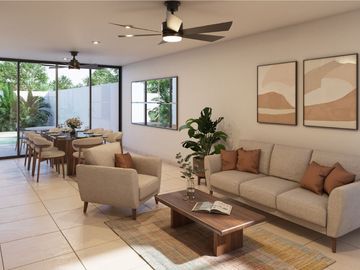 Casa de 3 recámaras con alberca en privada residencial al norte de Mérida