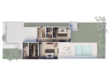Casa de 3 recámaras con alberca en privada residencial al norte de Mérida