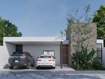 Casa de una planta con 3 recámaras en privada residencial al norte de Mérida