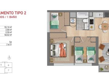 Departamento en Venta en Manuel Jesús Rivera