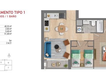 Departamento en Venta en Manuel Jesús Rivera