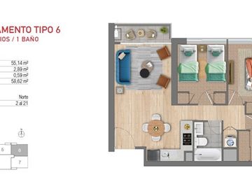 Departamento en Venta en Manuel Jesús Rivera