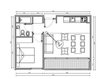 Venta -Departamento 2 amb  Htal Italiano ESTRENAR