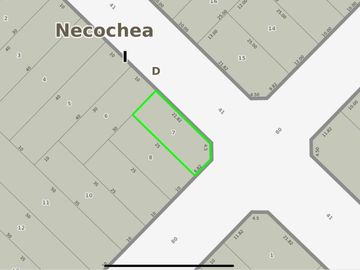TERRENO EN VENTA 245m2 BARRIO MATADEROS, NECOCHEA