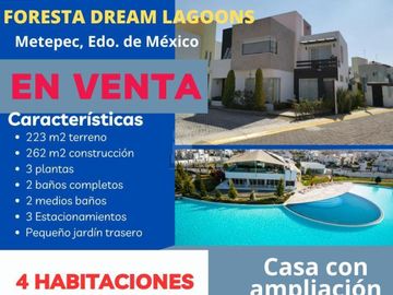Casa en Venta en Foresta Dream Lagoon en San Gaspar Tlahuelipan ,Metepec.