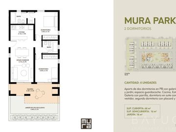 Departamento en Venta - 3 ambientes - MURA - Pilar sobre calle Saraví