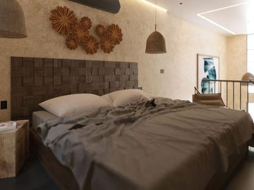 Departamento en venta de 1 recámara en Cancún, con terraza privada y doble nivel