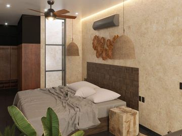 Departamento en venta de 1 recámara en Cancún, con terraza privada y doble nivel