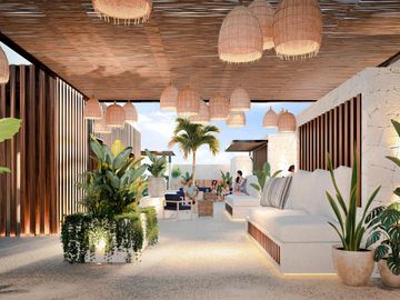 Departamento en venta de 1 recámara en Cancún, con terraza privada y doble nivel