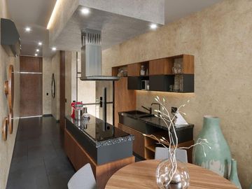 Departamento en venta de 1 recámara en Cancún, con terraza privada y doble nivel