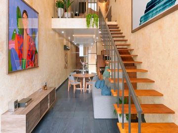 Departamento en venta de 1 recámara en Cancún, con terraza privada y doble nivel