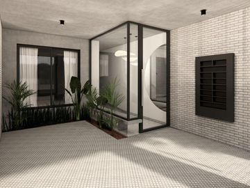 Departamento con balcón y patio en primero piso