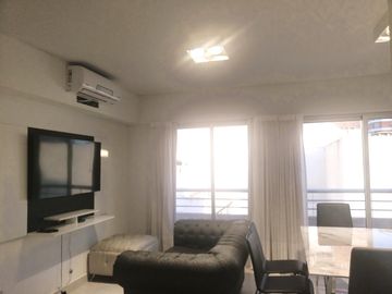 Piso 2 Ambientes amueblado con balcón terraza en Belgrano APTO CREDITO