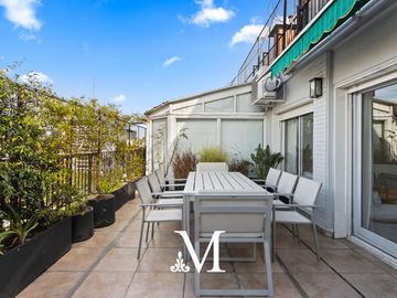 Departamento de 6 ambientes con terraza y parrilla en Retiro, cochera y seg 24hs muy luminoso
