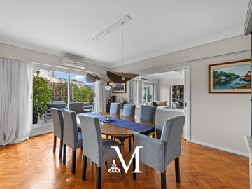 Departamento de 6 ambientes con terraza y parrilla en Retiro, cochera y seg 24hs muy luminoso