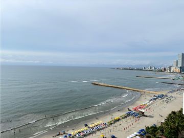 Apartamento Bocagrande vista al mar y centro amurallado