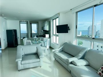Apartamento Bocagrande vista al mar y centro amurallado