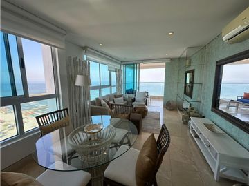 Apartamento Bocagrande vista al mar y centro amurallado