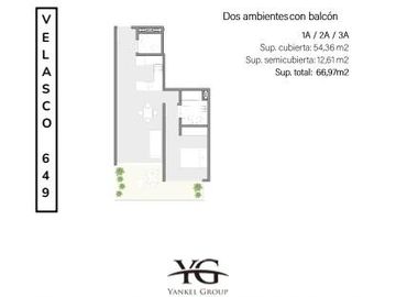 MILLENNIALS III -  VENTA DE DEPARTAMENTO 2 AMBIENTES  CON PATIO EN VILLA CRESPO