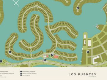 Lote en venta al agua en Barrio Los Puentes