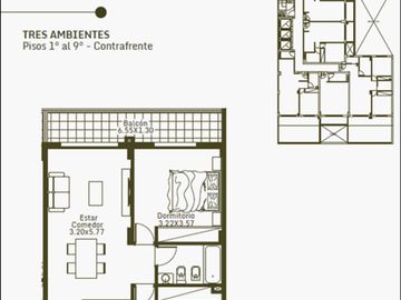 Departamento 3 Ambientes Familiar con Gran Balcón