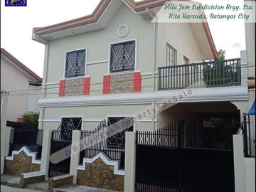 2- Storey, 3 BR House, Villa Jem Subd., Brgy Sta. Rita Karsada, Batangas City