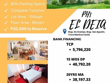 2 to 3 bedroom single detached 3 to 5 minutes to SM trece 3 to 5 min. To capitol