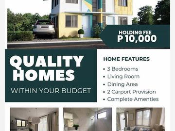 For Sale:No Reservation,No Downpayment 3 Bedroom Duplex in Calamba Laguna