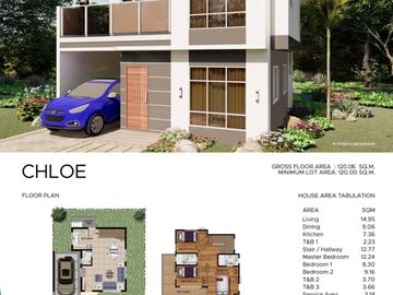 Pre-Selling House and lot near NUVALI and CALAX. 3BR with Balcony and Garage