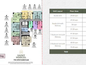 SAINT MARCEL RESIDENCES Studio Unit with Balcony