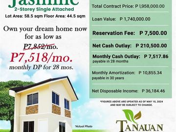 House and Lot For Sale in Tanauan Batangas at Tanauan Park Place