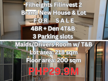 Filheights Filinvest Two Brand New House and Lot