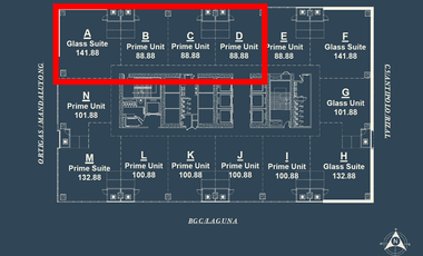 141.88 sqm Office Space For Sale in The Glaston Tower at Ortigas East Pasig City